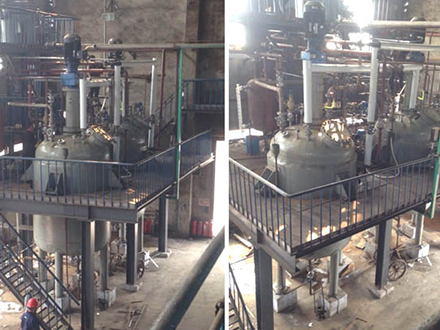 為河北化工廠制造2臺9100L不銹鋼加氫釜
